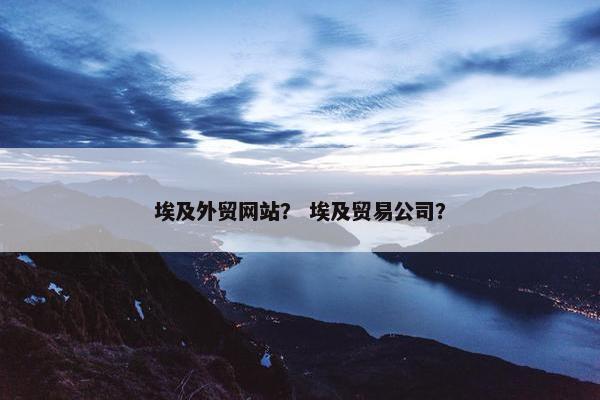 埃及外贸网站？ 埃及贸易公司？-第1张图片-冷动云