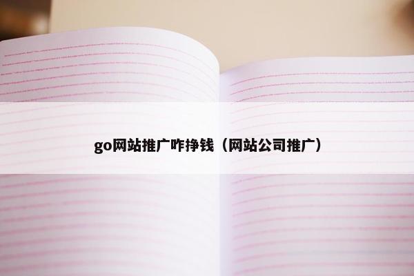 go网站推广咋挣钱（网站公司推广）-第1张图片-冷动云