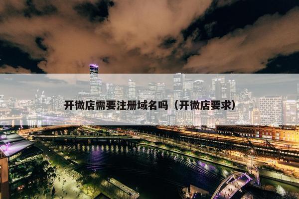 开微店需要注册域名吗（开微店要求）-第1张图片-冷动云