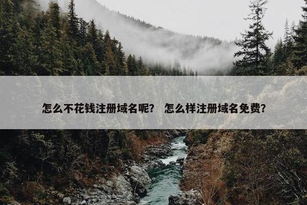 怎么不花钱注册域名呢？ 怎么样注册域名免费？-第1张图片-冷动云