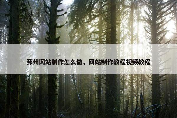 邳州网站制作怎么做，网站制作教程视频教程-第1张图片-冷动云