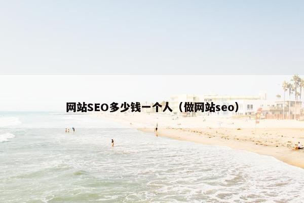 网站SEO多少钱一个人（做网站seo）-第1张图片-冷动云