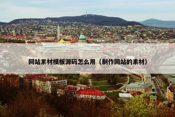网站素材模板源码怎么用（制作网站的素材）-第1张图片-冷动云