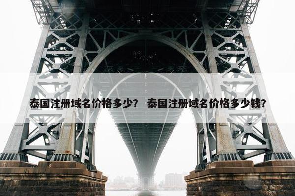 泰国注册域名价格多少？ 泰国注册域名价格多少钱？-第1张图片-冷动云