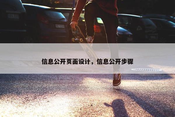信息公开页面设计，信息公开步骤-第1张图片-冷动云