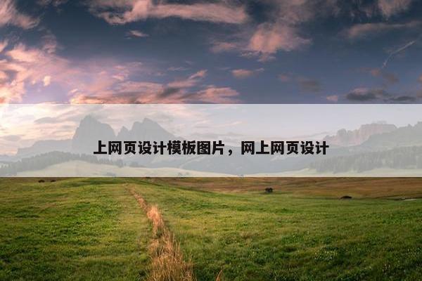上网页设计模板图片，网上网页设计-第1张图片-冷动云