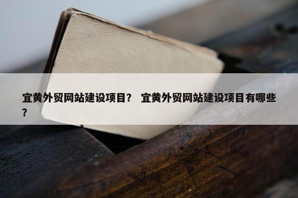 宜黄外贸网站建设项目？ 宜黄外贸网站建设项目有哪些？-第1张图片-冷动云