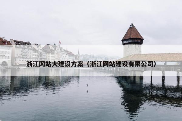 浙江网站大建设方案（浙江网站建设有限公司）-第1张图片-冷动云