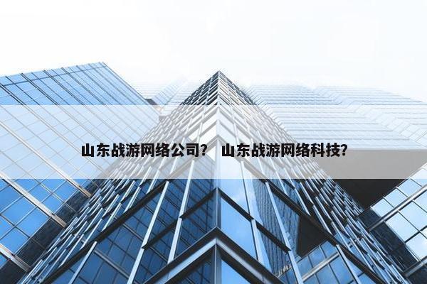 山东战游网络公司？ 山东战游网络科技？-第1张图片-冷动云