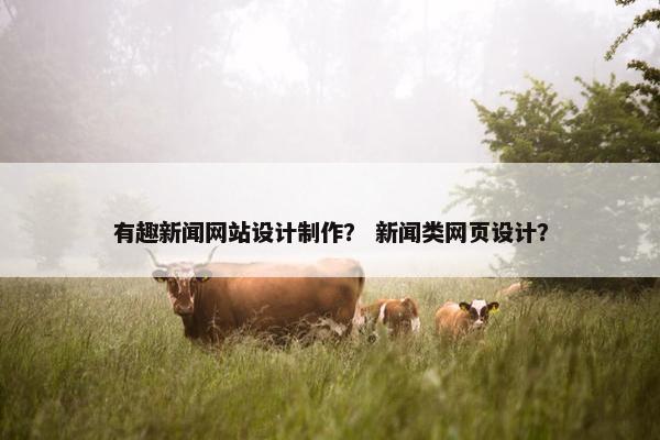 有趣新闻网站设计制作？ 新闻类网页设计？-第1张图片-冷动云