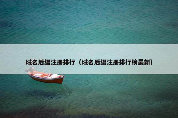 域名后缀注册排行（域名后缀注册排行榜最新）-第1张图片-冷动云