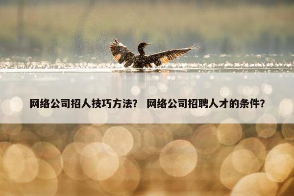 网络公司招人技巧方法？ 网络公司招聘人才的条件？-第1张图片-冷动云