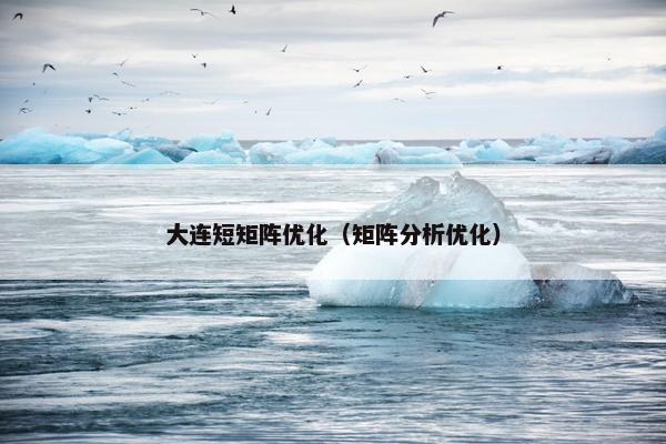 大连短矩阵优化（矩阵分析优化）-第1张图片-冷动云