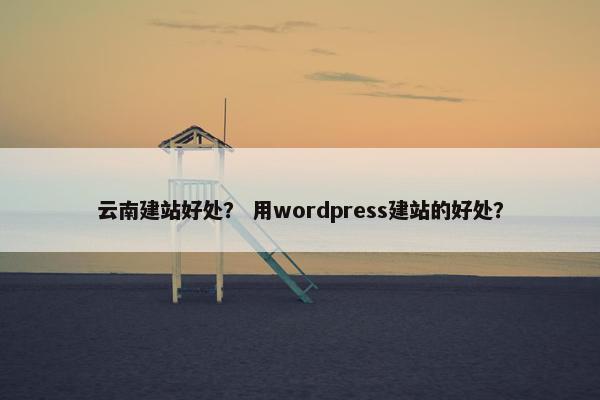云南建站好处？ 用wordpress建站的好处？-第1张图片-冷动云