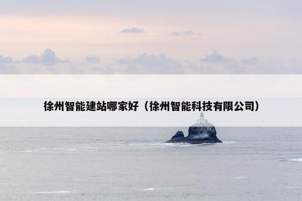 徐州智能建站哪家好（徐州智能科技有限公司）-第1张图片-冷动云