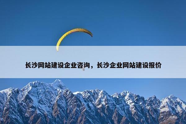 长沙网站建设企业咨询，长沙企业网站建设报价-第1张图片-冷动云