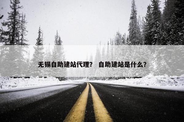 无锡自助建站代理？ 自助建站是什么？-第1张图片-冷动云