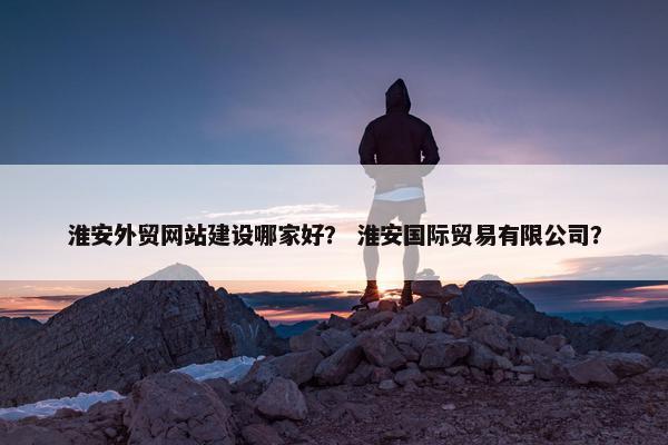 淮安外贸网站建设哪家好？ 淮安国际贸易有限公司？-第1张图片-冷动云