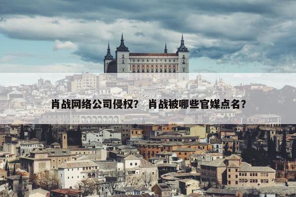 肖战网络公司侵权？ 肖战被哪些官媒点名？-第1张图片-冷动云