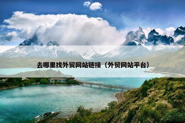 去哪里找外贸网站链接（外贸网站平台）-第1张图片-冷动云
