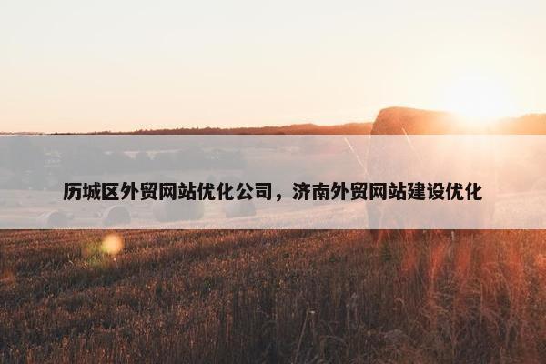 历城区外贸网站优化公司，济南外贸网站建设优化-第1张图片-冷动云
