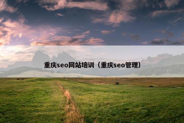重庆seo网站培训（重庆seo管理）-第1张图片-冷动云