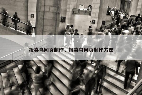 报喜鸟网页制作，报喜鸟网页制作方法-第1张图片-冷动云