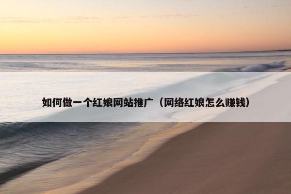 如何做一个红娘网站推广（网络红娘怎么赚钱）-第1张图片-冷动云