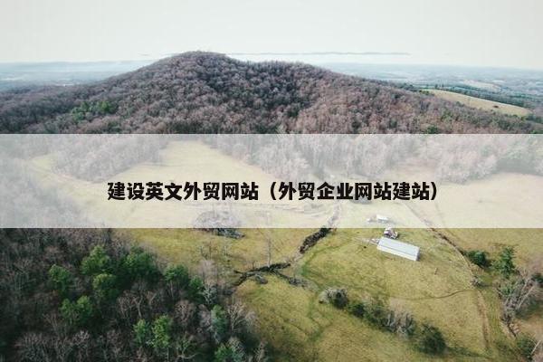 建设英文外贸网站（外贸企业网站建站）-第1张图片-冷动云