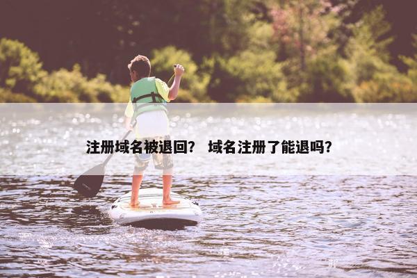 注册域名被退回？ 域名注册了能退吗？-第1张图片-冷动云