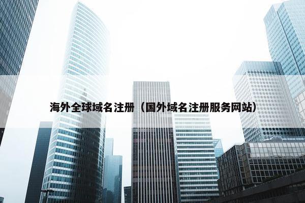 海外全球域名注册（国外域名注册服务网站）-第1张图片-冷动云