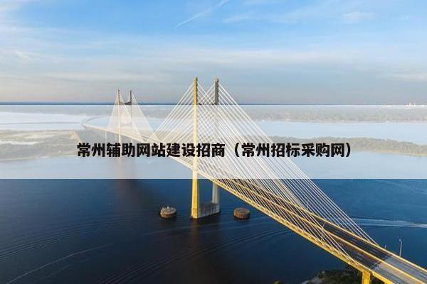 常州辅助网站建设招商（常州招标采购网）-第1张图片-冷动云