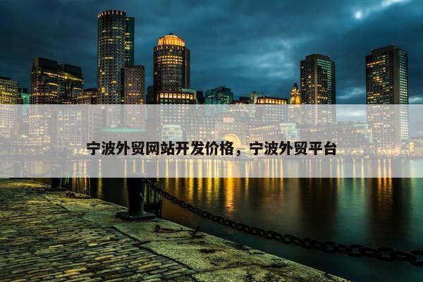 宁波外贸网站开发价格，宁波外贸平台-第1张图片-冷动云