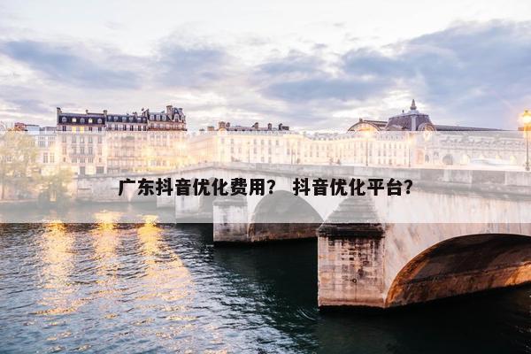 广东抖音优化费用？ 抖音优化平台？-第1张图片-冷动云