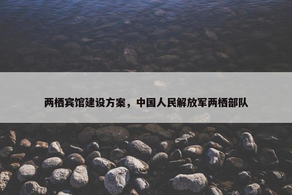 两栖宾馆建设方案，中国人民解放军两栖部队-第1张图片-冷动云
