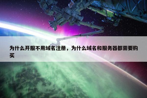 为什么开服不用域名注册，为什么域名和服务器都需要购买-第1张图片-冷动云
