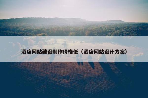酒店网站建设制作价格低（酒店网站设计方案）-第1张图片-冷动云