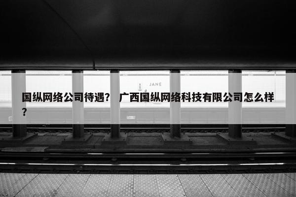国纵网络公司待遇？ 广西国纵网络科技有限公司怎么样？-第1张图片-冷动云