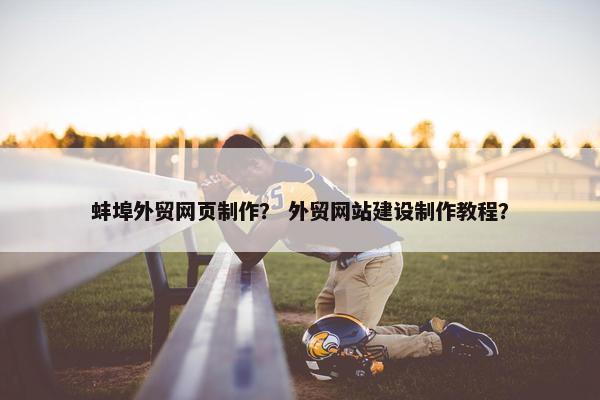 蚌埠外贸网页制作？ 外贸网站建设制作教程？-第1张图片-冷动云