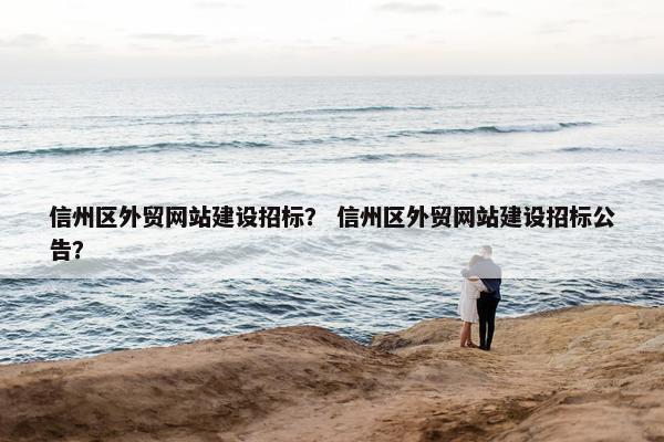 信州区外贸网站建设招标？ 信州区外贸网站建设招标公告？-第1张图片-冷动云