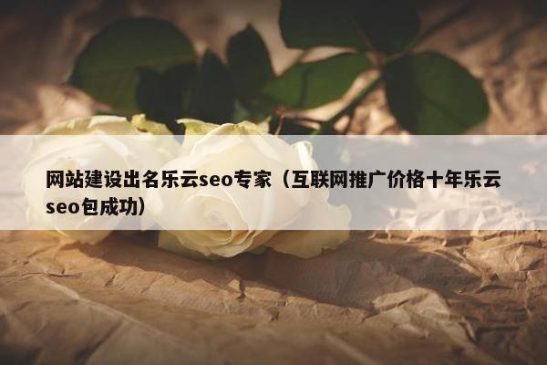 网站建设出名乐云seo专家（互联网推广价格十年乐云seo包成功）-第1张图片-冷动云