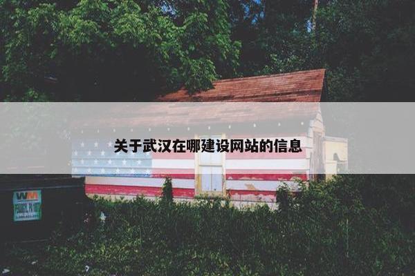 关于武汉在哪建设网站的信息-第1张图片-冷动云
