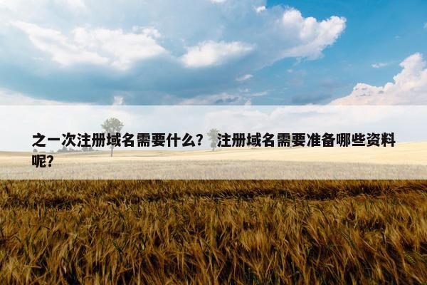 之一次注册域名需要什么？ 注册域名需要准备哪些资料呢？-第1张图片-冷动云