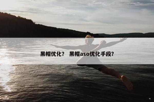 黑帽优化？ 黑帽aso优化手段？-第1张图片-冷动云