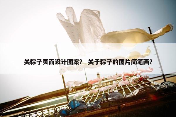 关粽子页面设计图案？ 关于粽子的图片简笔画？-第1张图片-冷动云