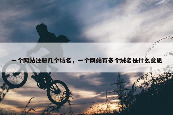 一个网站注册几个域名，一个网站有多个域名是什么意思-第1张图片-冷动云
