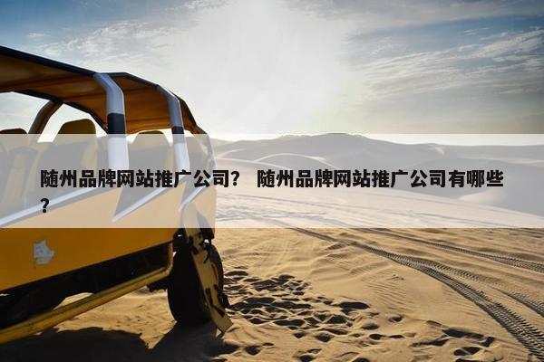 随州品牌网站推广公司？ 随州品牌网站推广公司有哪些？-第1张图片-冷动云
