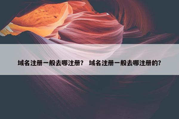 域名注册一般去哪注册？ 域名注册一般去哪注册的？-第1张图片-冷动云