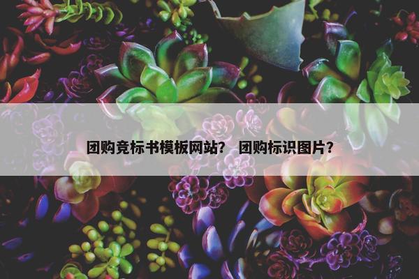 团购竞标书模板网站？ 团购标识图片？-第1张图片-冷动云