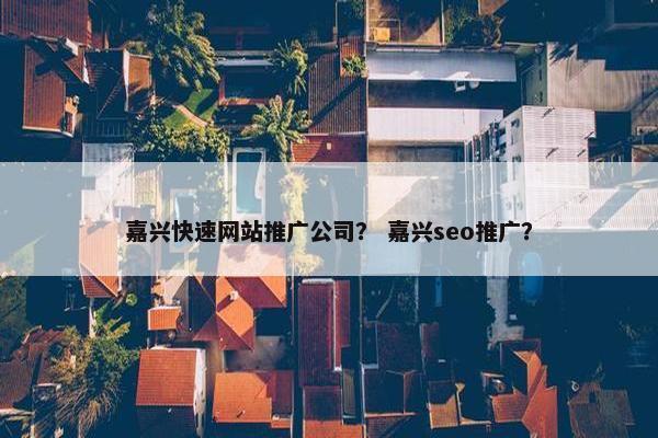 嘉兴快速网站推广公司？ 嘉兴seo推广？-第1张图片-冷动云